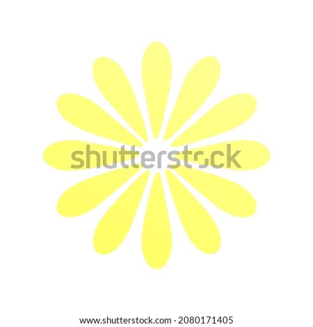illustration design, vector, sunflower shaped icon