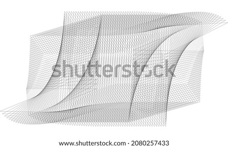 Black lines abstract background, geometric dynamic pattern, vector modern design texture.