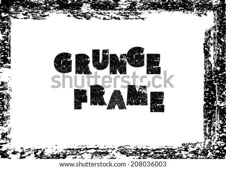 Grunge frame. Vector illustration.