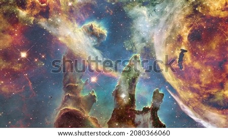 Awesome galaxy somewhere in outer space. Cosmic wallpaper. Elements of this image furnished by NASA.