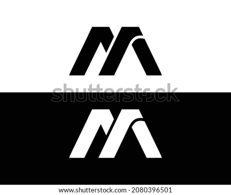 M letter logo and icon design vector symbol.	