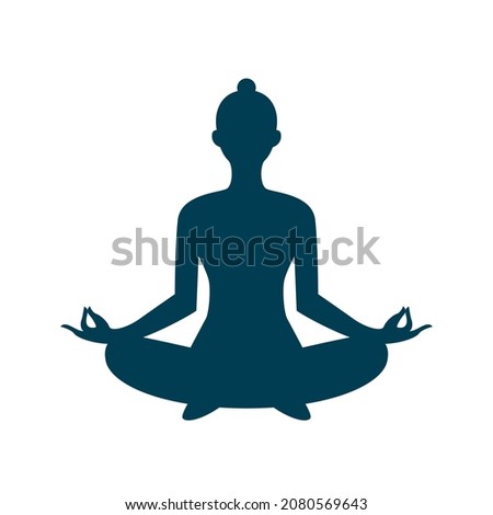 yoga silhouette vector logo icon clipart