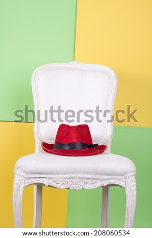 theatrical scene and antique chair