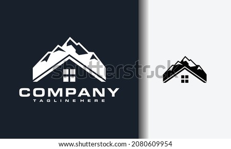 simple mountain house black logo