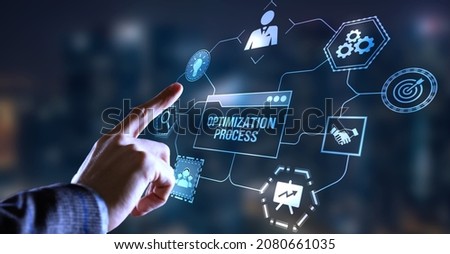 Internet, business, Technology and network concept. Optimization Software Technology Process System Business concept Royalty-Free Stock Photo #2080661035