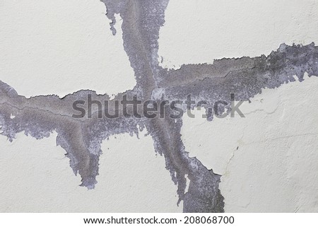 Old cement wall with cracks.