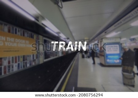 At station people waiting for the train to come,  blurred background Royalty-Free Stock Photo #2080756294