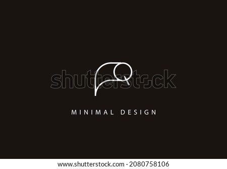 Alphabet letter FA logo design icon art line