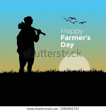Happy farmers day creative concepts Royalty-Free Stock Photo #2080882765