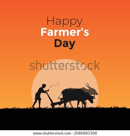 Happy farmers day creative concepts Royalty-Free Stock Photo #2080883308