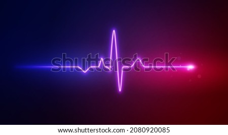 Vector Illustration ECG Heartbeat Display. Medical Background Royalty-Free Stock Photo #2080920085