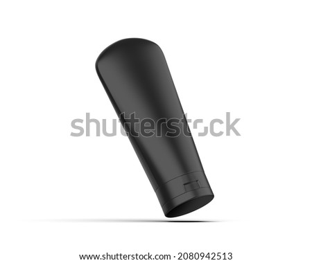 Blank cosmetic tube ready for your branding mockup template isolated on white background, 3d illustration.