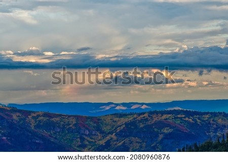 Dramatic Skyscape Over the Rocky Mountains Above Durango Colorado