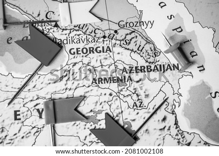 Georgia on map of Europe