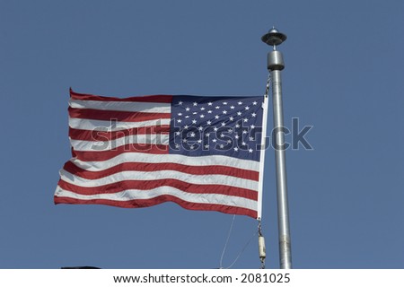 waving flag of the united states of america