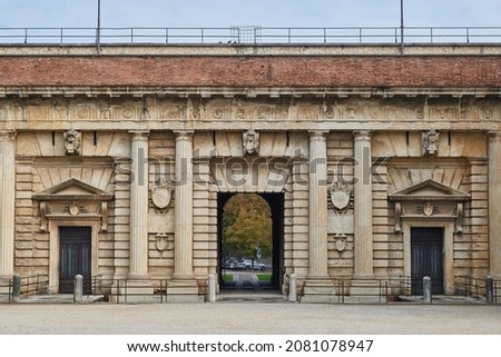 Porta Palio gate, Verona, Italy Royalty-Free Stock Photo #2081078947
