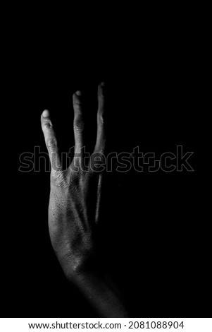 Black and White Hand Photograph