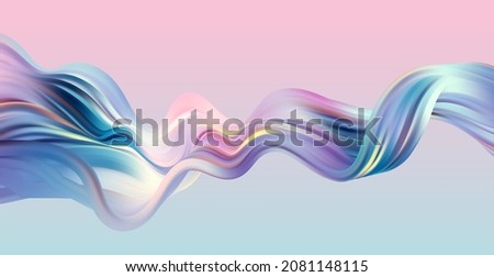 Abstract blue and pink swirl wave background. Flow liquid lines design elemen Royalty-Free Stock Photo #2081148115