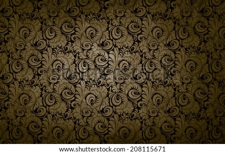 golden victorian vintage seamless pattern background damask texture