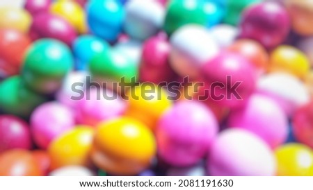 Defocused abstract background of colorful sweet candy ball