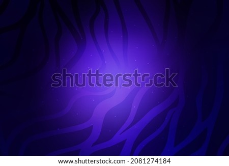 Dark Purple vector background with wry lines. A circumflex abstract illustration with gradient. Simple template for your design.