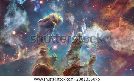Starry outer space background texture. Colorful Starry Night Sky Outer Space background. Elements of this image furnished by NASA.