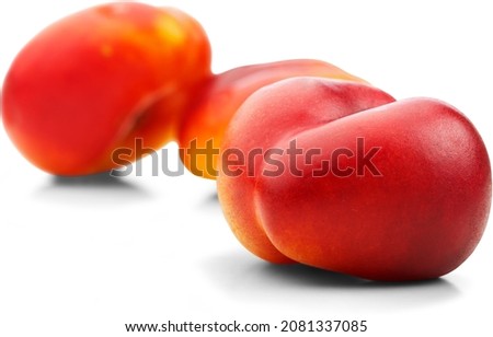 Fresh tasty ripe peach or nectarine fruits