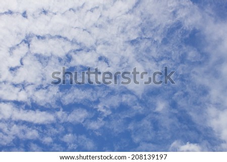 White cloud and blue sky.