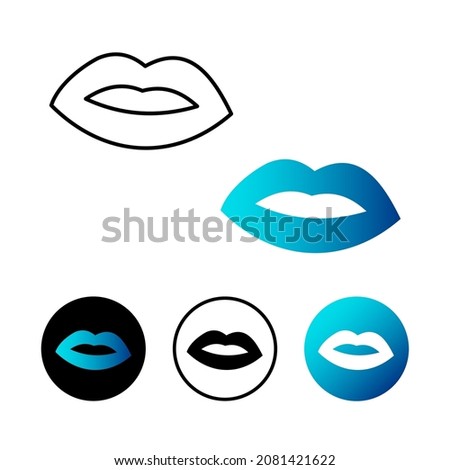 Abstract Kiss Icon Illustration, can be used for business designs, presentation designs or any suitable designs.