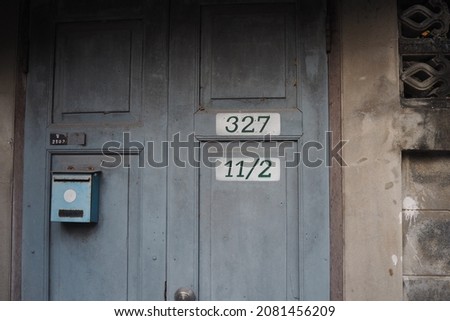 the door 327 pastel blue.