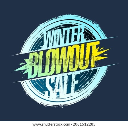 Winter blowout sale vector rubber stamp imprint sign Royalty-Free Stock Photo #2081512285