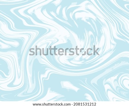 Tranquil Blue colors  Repeat Creative Graphic Illustration Seamless  Paint Ink. White Repeat Liquid  Effect.  Seamless Fabric Vector Texture. Repeat Oil. Spring summer colours  trendy 2023