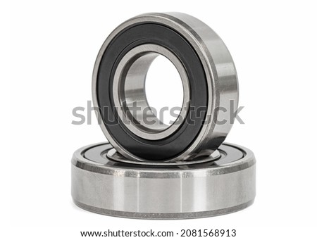 Ball bearings isolated on white background Royalty-Free Stock Photo #2081568913