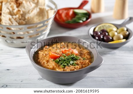 Fava beans dip, traditional egyptian, middle eastern food foul medames
 Royalty-Free Stock Photo #2081619595
