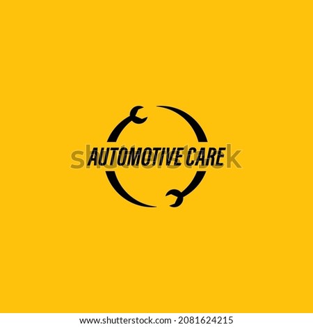 Vector cars logo design concept.Automotive care. reparation and detailing logo vector with wheel and wrench illustration
