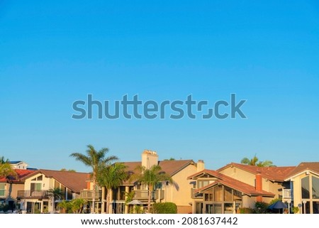 Houses with different design structures at Coronado, San Diego, California