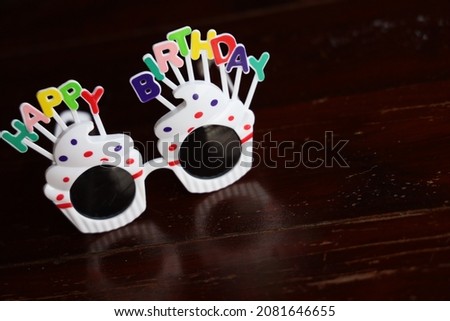 Happy birthday glasses decoration party 