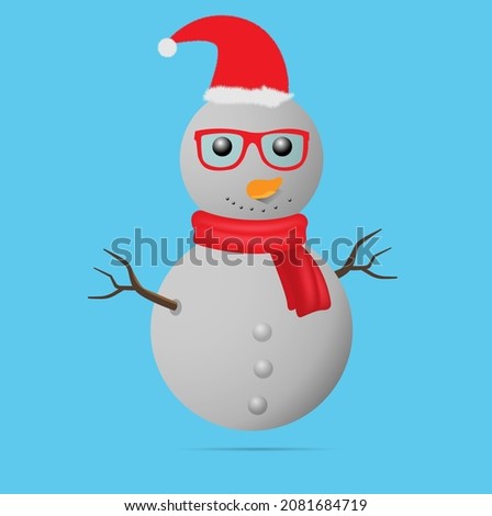 snowman simple clip art vector illustration
