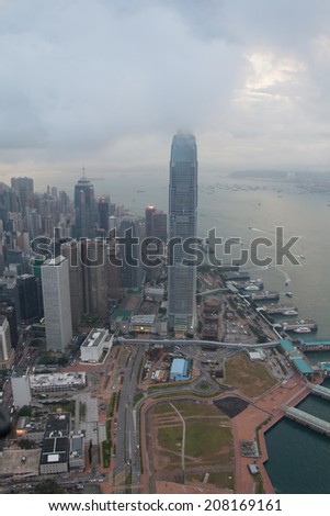 Beautiful Hong Kong skyline in China