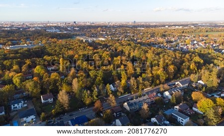 Aerial view of Perlach hood in Munich