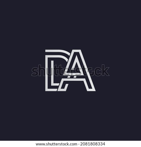 Professional Innovative Initial DA logo. Minimal elegant Monogram. Premium Business Artistic Alphabet symbol and sign