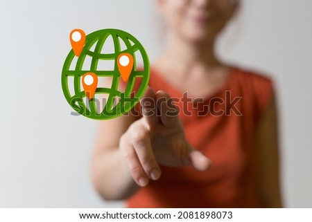 Ecology concept of green Earth globe made of leaves 