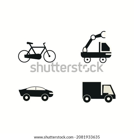 Transportation of wheeled vehicles.Simple Related Vector Icons,illustration.