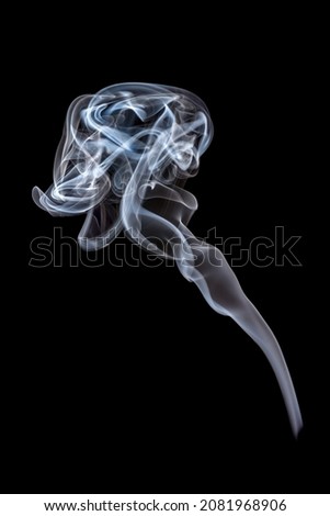 Smoke on black background - macro photography
