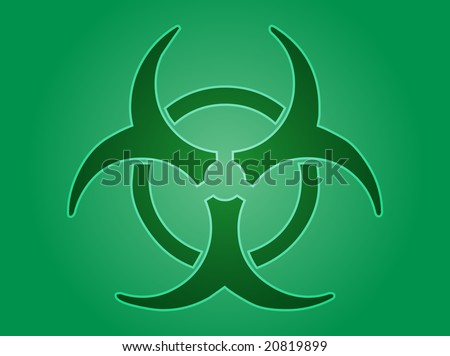 Biohazard sign, warning alert for hazardous bio materials
