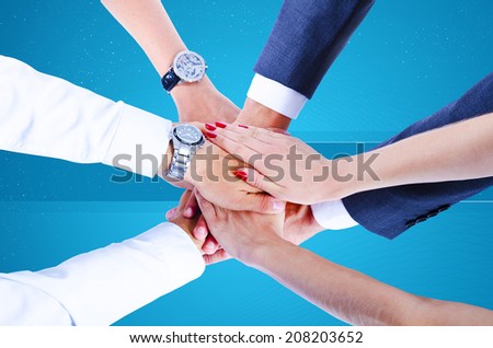 Teamwork,holding hand,handshake,business background