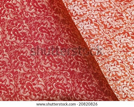Red background with foldings