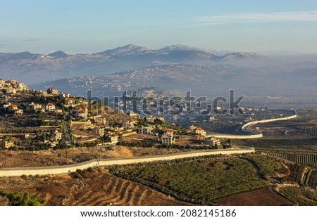 Beautiful landscape on the border between Israel and Lebanon 
