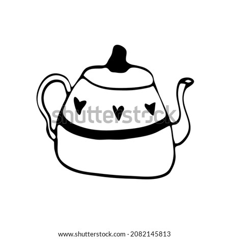 kettle isolated vector image on white background. 
