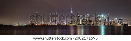 Toronto Financial District night landscape cityscape skylne